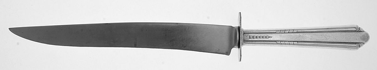 Charm (Silverplate, 1929) Large Stainless Blade Roast Carving Knife by International Silver-1
