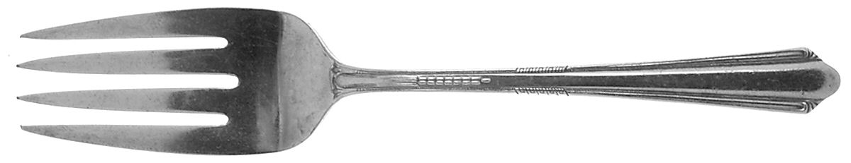 Charm (Silverplate, 1929) Medium Solid Cold Meat Serving Fork by International Silver-1