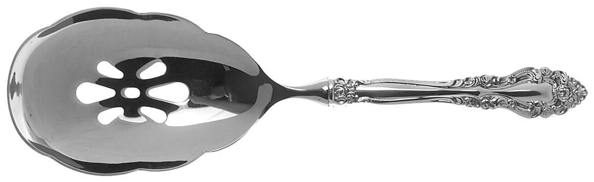 Charmaine (Sterling, 1979) Pierced Casserole Spoon with Stainless Bowl by International Silver-1