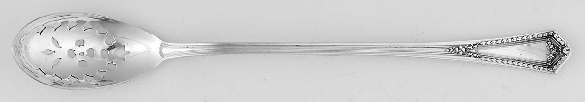 Chesterfield (Sterling, 1914) Pierced Bowl Long Handle Olive Spoon by International Silver-1