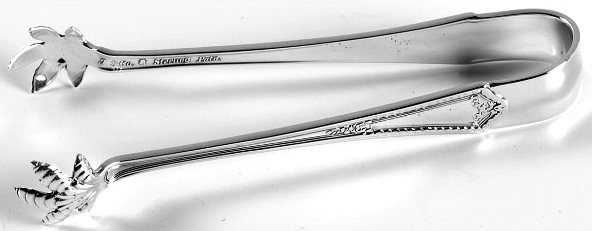 Chesterfield (Sterling, 1914) Bon Bon Tongs by International Silver-1