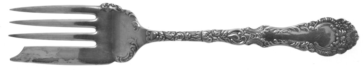 Chevalier (Silverplate, 1895) Small Solid Cold Meat Serving Fork by International Silver-1