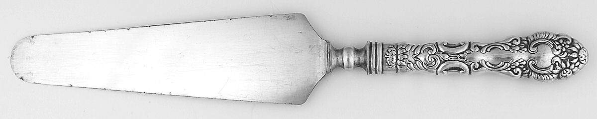 Chevalier (Silverplate, 1895) Cake Knife with Silverplate Blade by International Silver-1
