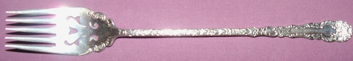 Chevalier (Silverplate, 1895) Cake Serving Fork by International Silver-1