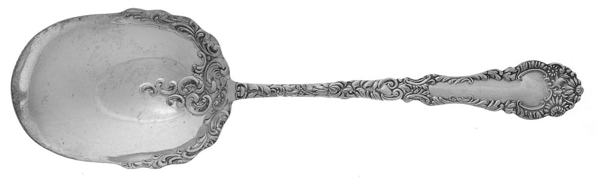 Chevalier (Silverplate, 1895) Solid Smooth Casserole Spoon by International Silver-1