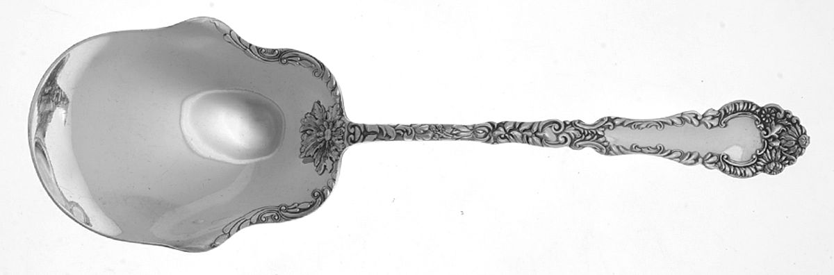 Chevalier (Silverplate, 1895) Solid Salad Serving Spoon by International Silver-1