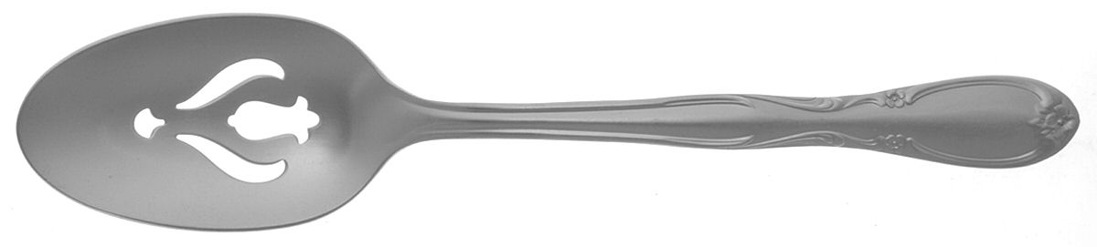 Chapel Hill (Stainless) Pierced Tablespoon (Serving Spoon) by International Silver-1
