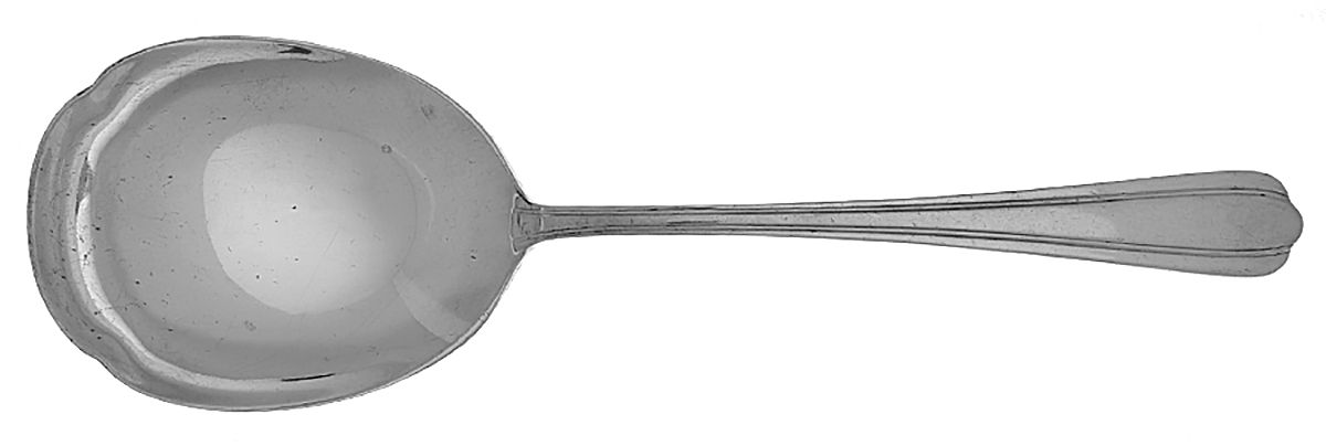 Chimes (Sterling, 1938, No Monograms) Solid Salad Serving Spoon by International Silver-1