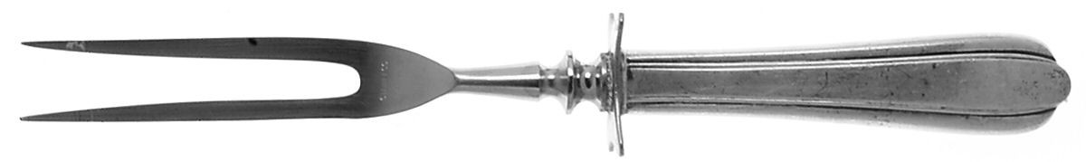 Chimes (Sterling, 1938, No Monograms) Small Steak Carving Fork with Stainless Prongs by International Silver-1