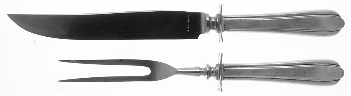 Chimes (Sterling, 1938, No Monograms) Small Steak 2-Piece Carving Set w/Stainless Blade by International Silver-1