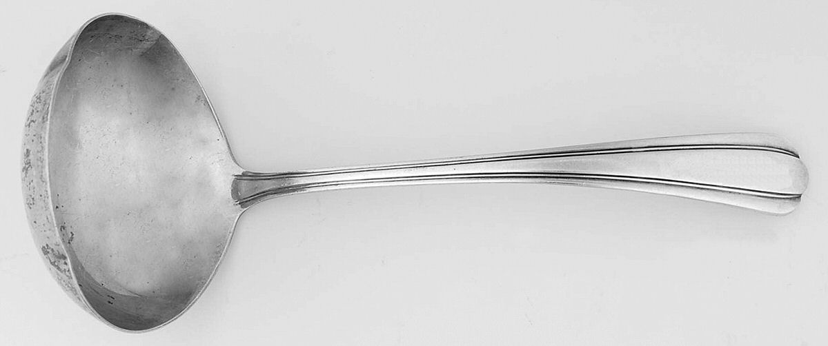 Chimes (Sterling, 1938, No Monograms) Solid Gravy Ladle by International Silver-1