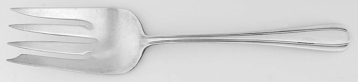 Chimes (Sterling, 1938, No Monograms) Medium Solid Cold Meat Serving Fork by International Silver-1