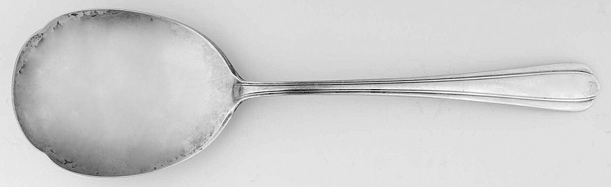 Chimes (Sterling, 1938, No Monograms) Solid Smooth Casserole Spoon by International Silver-1