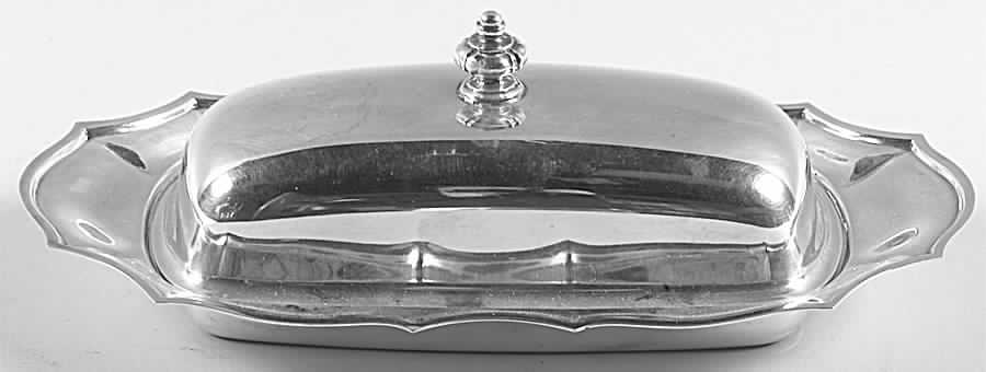 Chippendale (Silverplate, Hollowware, Four Toe) 1/4 Pound Covered Butter & Liner by International Silver-1