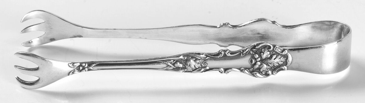 Charter Oak (Silverplate, 1906) Sugar Tongs by International Silver-1