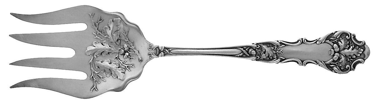 Charter Oak (Silverplate, 1906) Solid Salad Serving Fork by International Silver-1