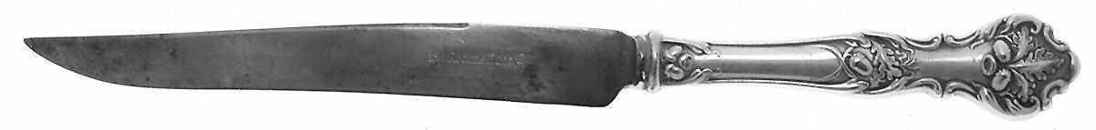 Charter Oak (Silverplate, 1906) Small Steak Carving Knife with Stainless Blade by International Silver-1