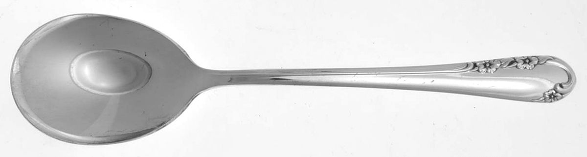 Chased Rose (Silverplate, 1955) Sugar Spoon by International Silver-1