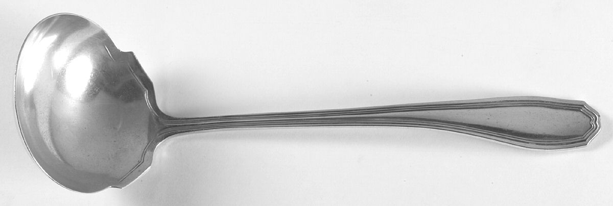 Clinton (Silverplate, 1919) Solid Soup Ladle by International Silver-1
