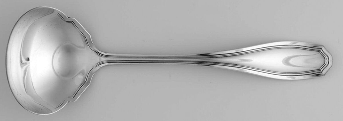 Clinton (Silverplate, 1919) Solid Gravy Ladle by International Silver-1