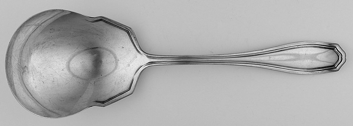 Clinton (Silverplate, 1919) Solid Smooth Casserole Spoon by International Silver-1