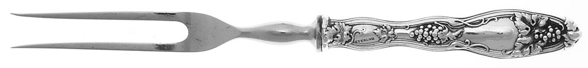 Cloeta (Sterling, 1904) Small Steak Carving Fork with Stainless Prongs by International Silver-1