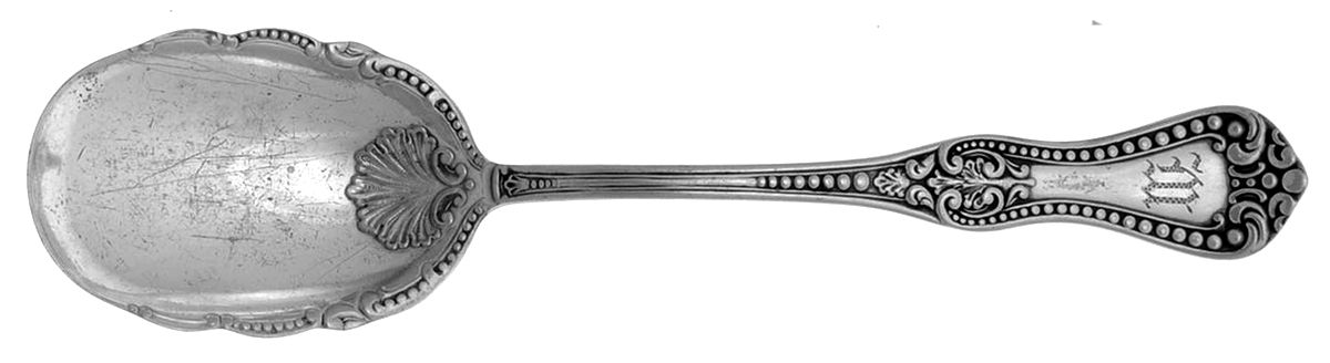 Clovis (Silverplate, 1898) Monogram Sugar Spoon by International Silver-1