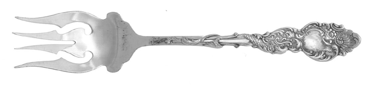 Columbia (Silverplate, 1893) Small Chipped Beef Fork by International Silver-1