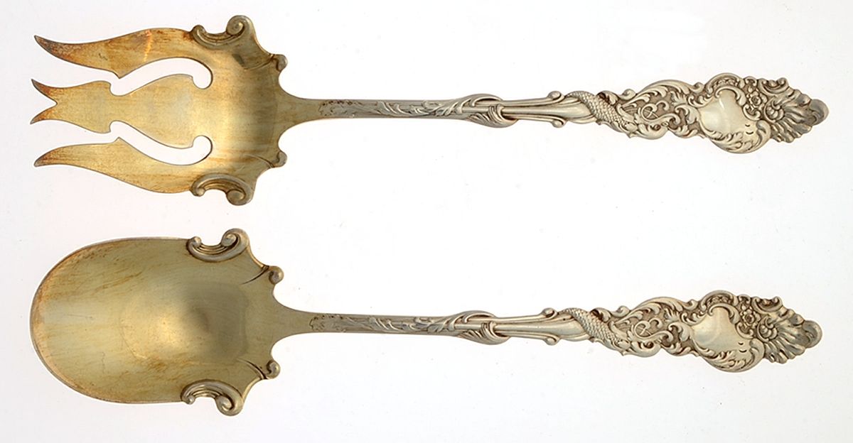 Columbia (Silverplate, 1893) Solid 2-Piece Vegetable Serving Set by International Silver-1