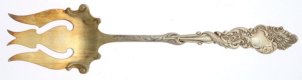 Columbia (Silverplate, 1893) Vegetable Serving Fork (Solid) by International Silver-1