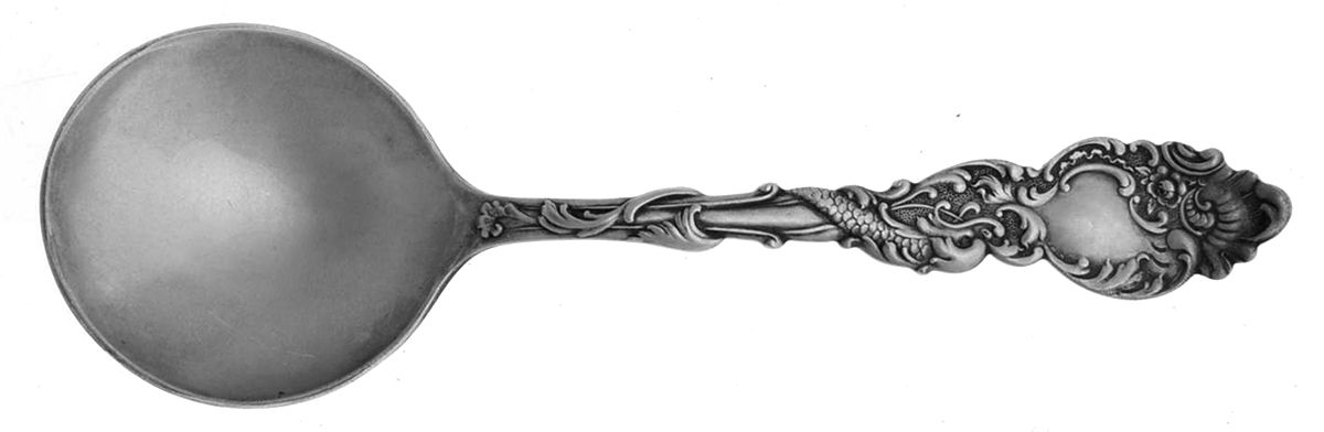 Columbia (Silverplate, 1893) Round Bowl Soup Spoon (Bouillon) by International Silver-1