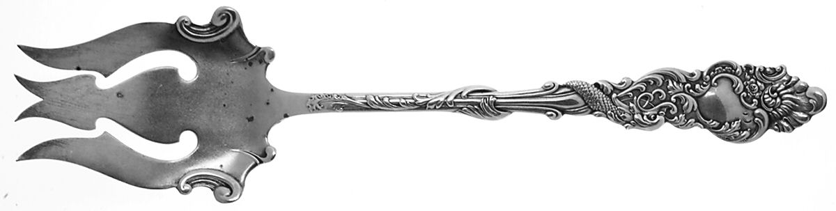 Columbia (Silverplate, 1893) Vegetable Serving Fork (Solid) by International Silver-1