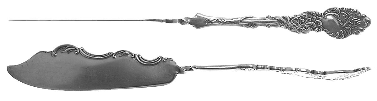 Columbia (Silverplate, 1893) Flat Twisted Handle Master Butter Knife by International Silver-1