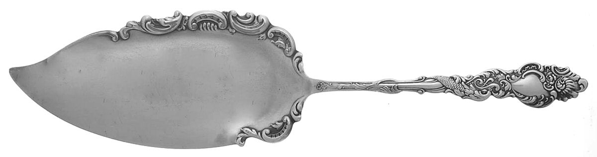 Columbia (Silverplate, 1893) Large Solid Fish Serving Knife by International Silver-1