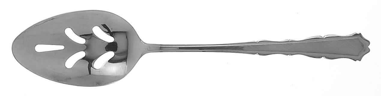 Colonial Manor (Stainless) Pierced Tablespoon (Serving Spoon) by International Silver-1