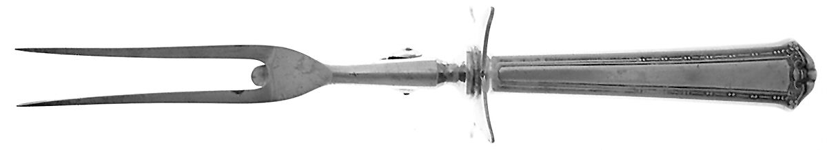 Continental (Silverplate, 1914) Small Steak Carving Fork with Stainless Prongs by International Silver-1