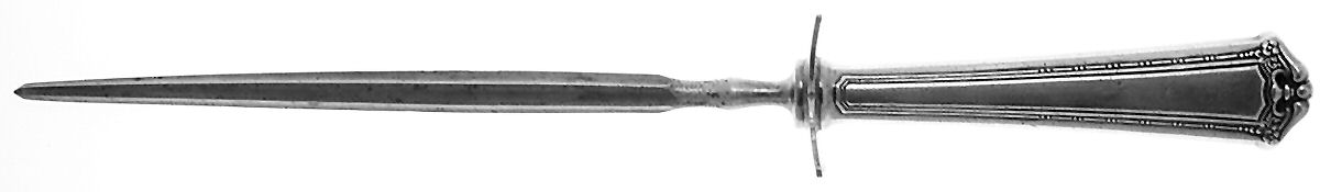 Continental (Silverplate, 1914) Large Roast Steel Rod Knife Sharpener by International Silver-1