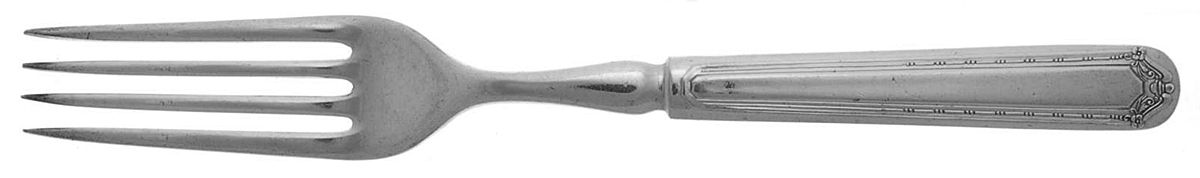 Continental (Silverplate, 1914) Indented Solid Handled Fork by International Silver-1