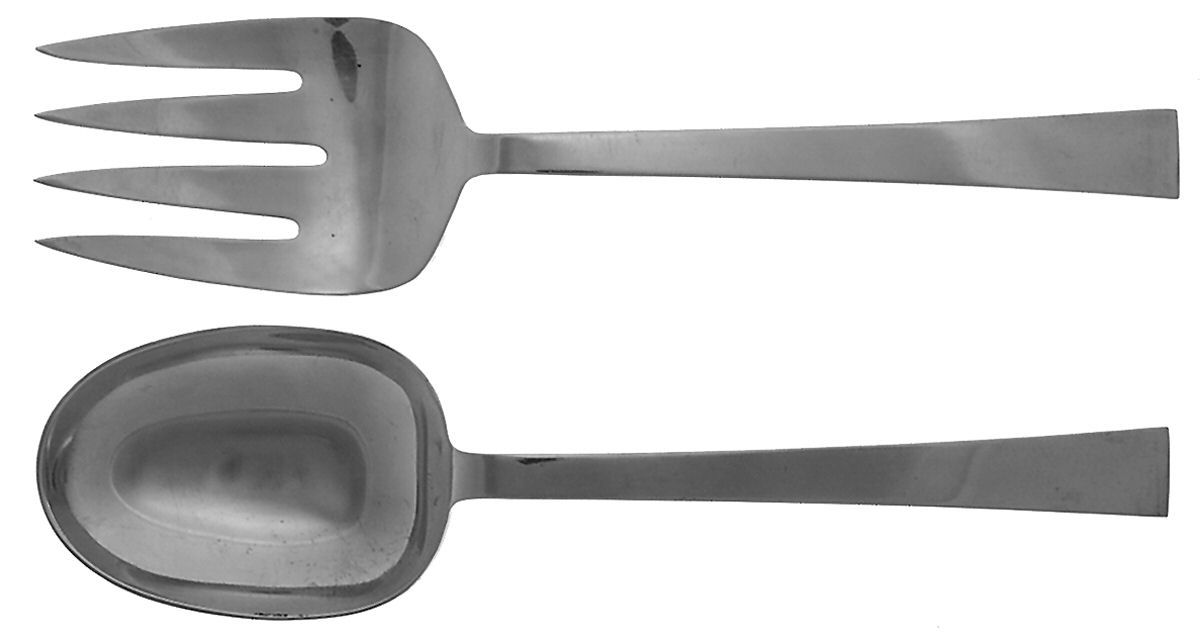 Continental (Sterling, 1934, No Monograms) (2 Pc) Solid Salad Set by International Silver-1