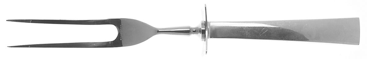 Continental (Sterling, 1934, No Monograms) Small Steak Carving Fork with Stainless Prongs by International Silver-1