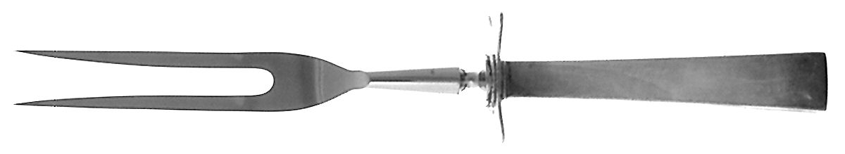 Continental (Sterling, 1934, No Monograms) Small Steak Carving Fork with Stainless Prongs by International Silver-1