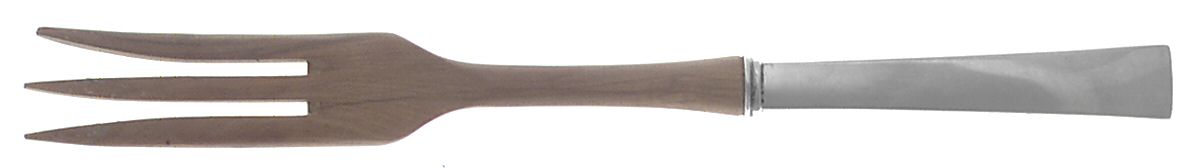 Continental (Sterling, 1934, No Monograms) Salad Serving Fork with Wooden Prongs by International Silver-1
