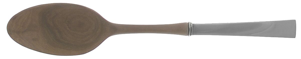 Continental (Sterling, 1934, No Monograms) Salad Serving Spoon with Wooden Bowl by International Silver-1