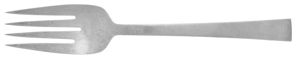 Continental (Sterling, 1934, No Monograms) Large Solid Cold Meat Serving Fork by International Silver-1