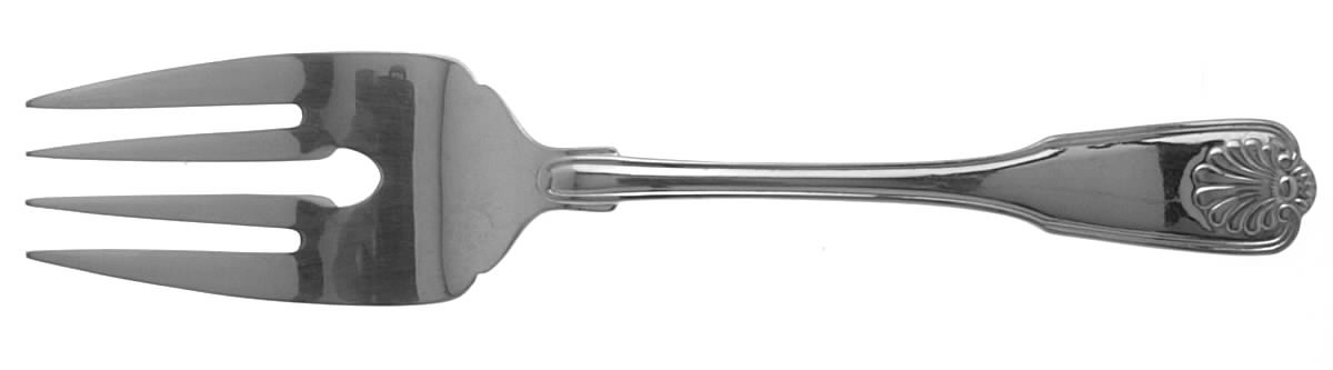 Coquille (Stainless) Large Solid Cold Meat Serving Fork by International Silver-1
