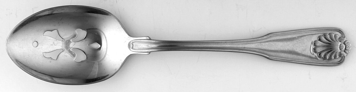 Coquille (Stainless) Pierced Tablespoon (Serving Spoon) by International Silver-1