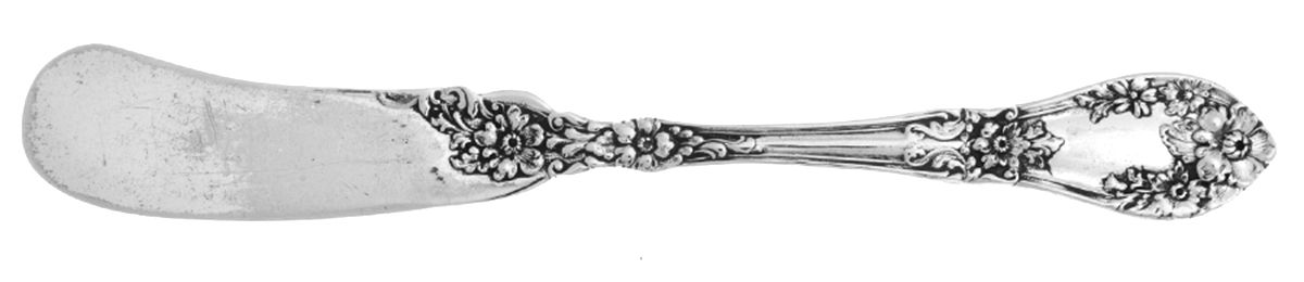 Corona (Silverplate, 1911) Flat Handle Butter Spreader by International Silver-1