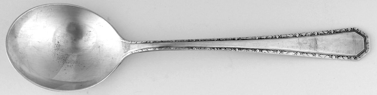 Coronado (Silverplate, 1938) Round Bowl Soup Spoon (Gumbo) by International Silver-1
