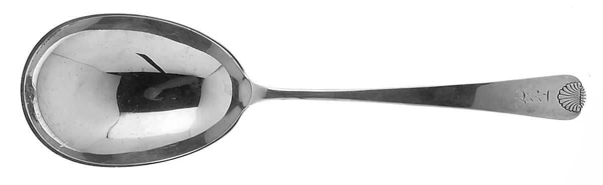 Colonial Shell (Sterling, 1941) Solid Smooth Casserole Spoon by International Silver-1