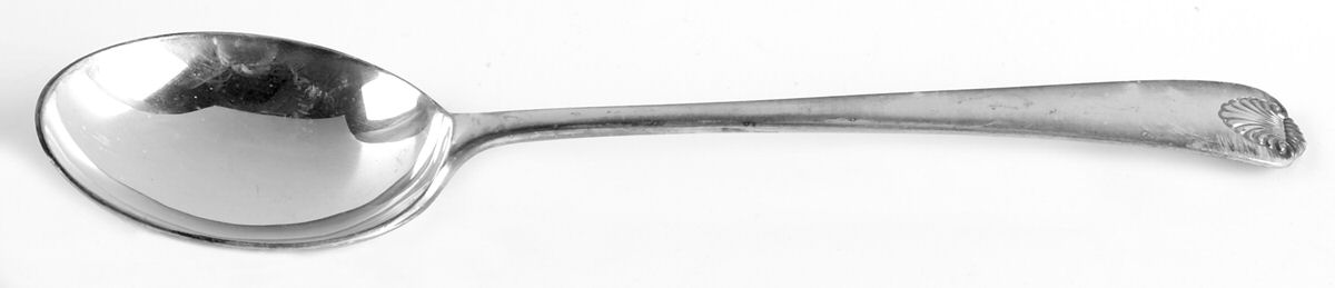 Colonial Shell (Sterling, 1941) Round Bowl Soup Spoon (Gumbo) by International Silver-1